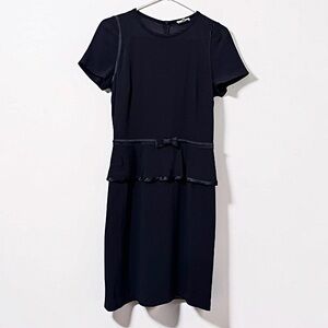 Elegant Claudie Pierlot Black Short Sleeve Midi Dress size 38